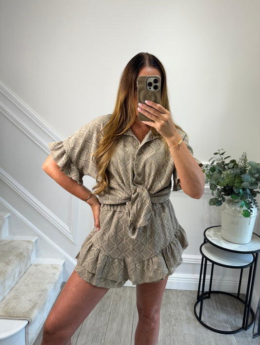 Taupe Pia Skort Set