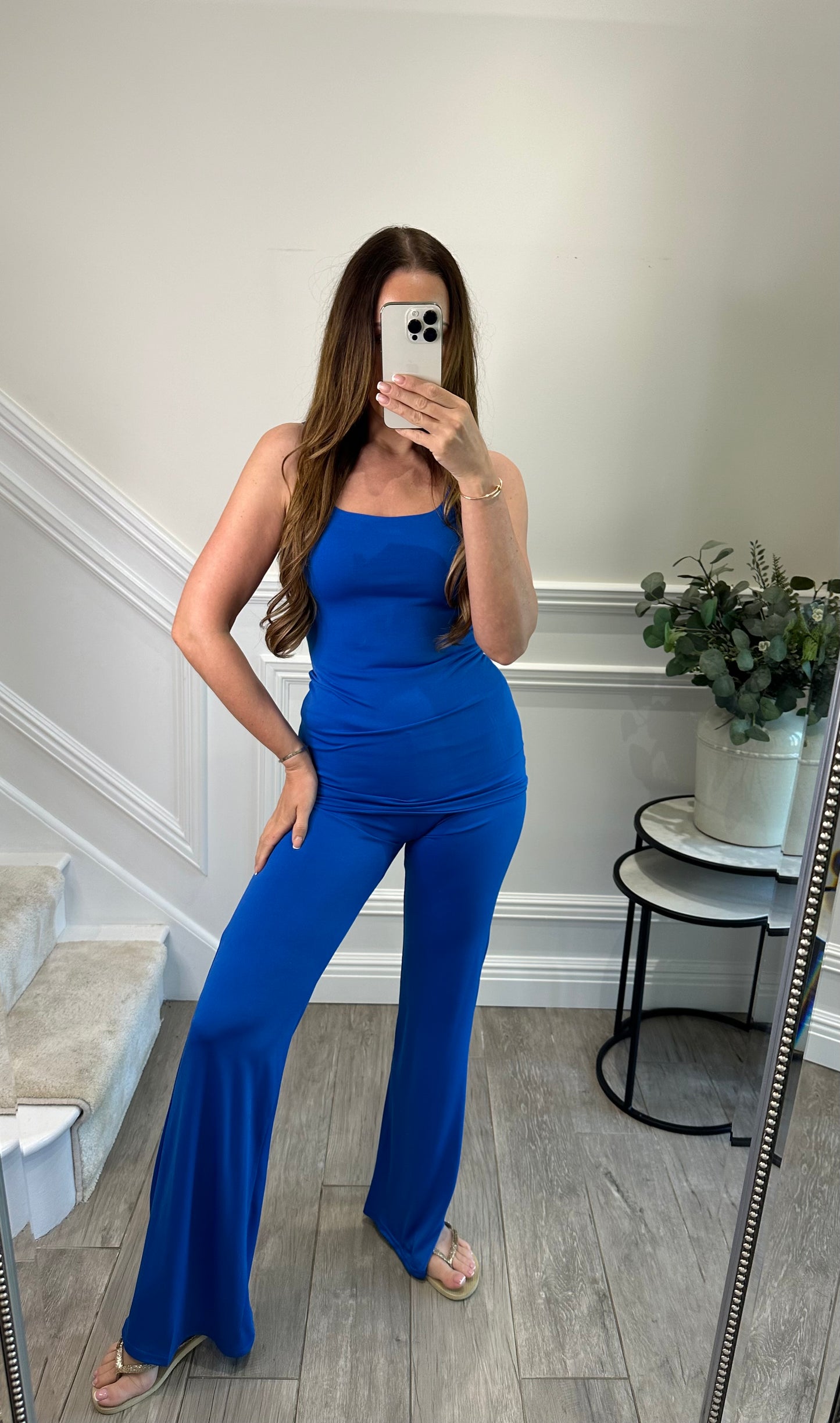 Royal Blue Vest Lounge Co-Ord