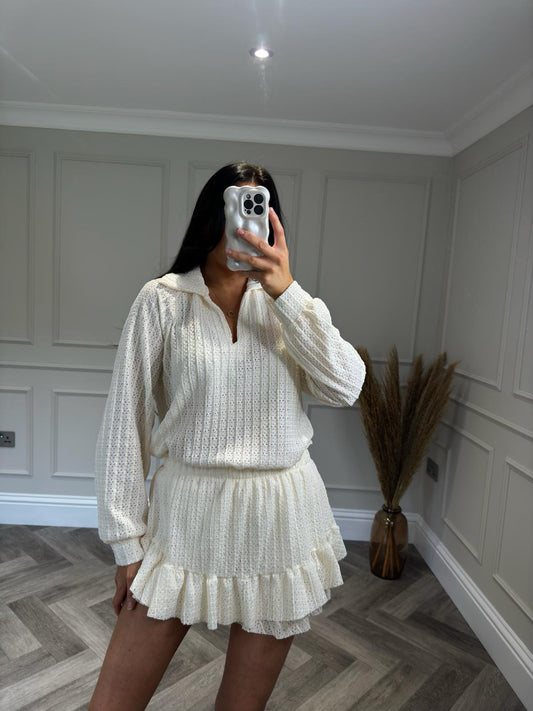 Cream Crochet  Co-Ord