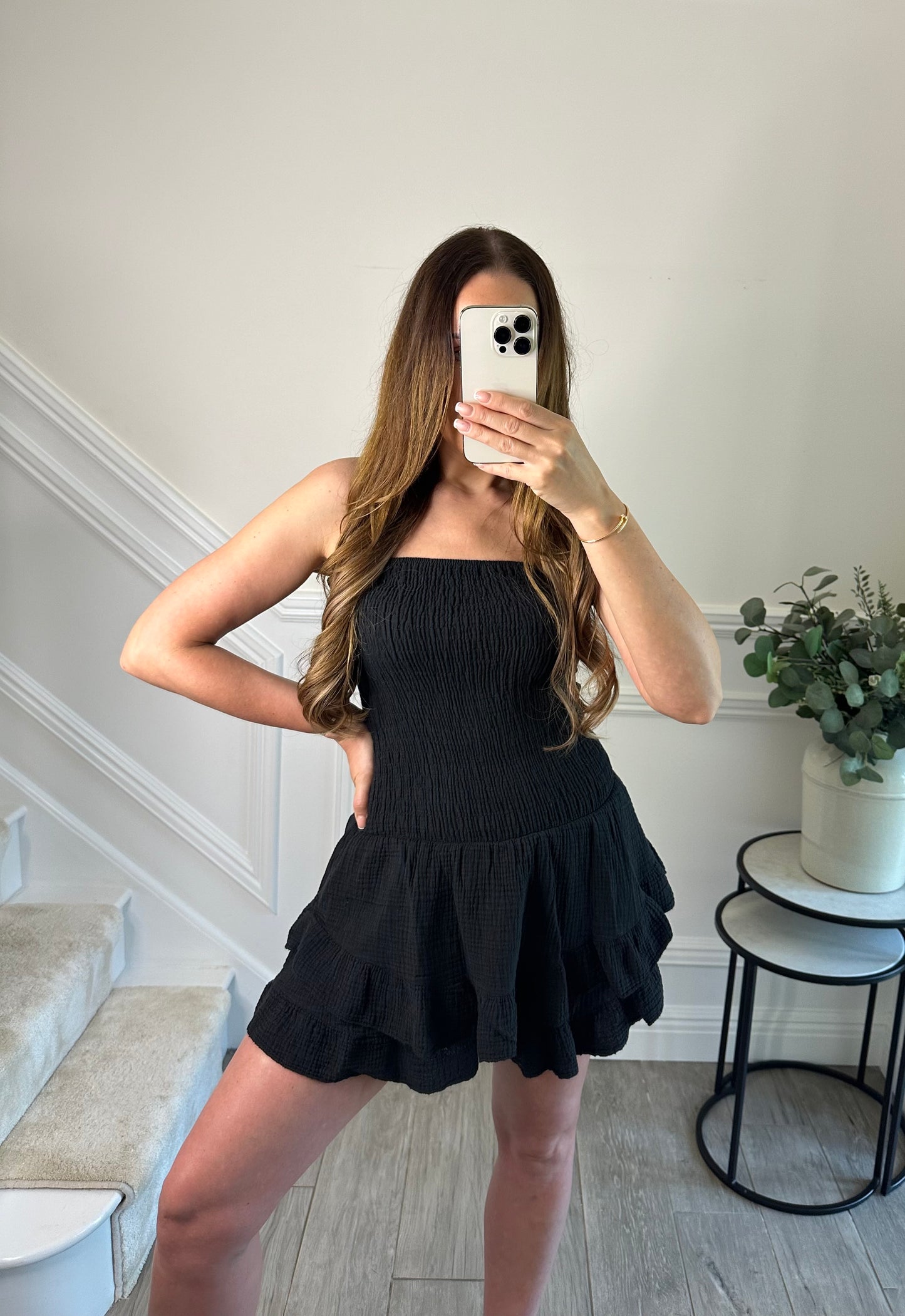 Black Bandeau Playsuit