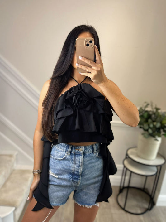 Black ROSE Top