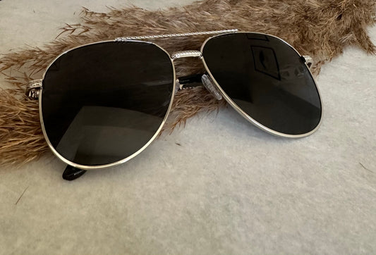 Mykonos Black Oversized Aviators