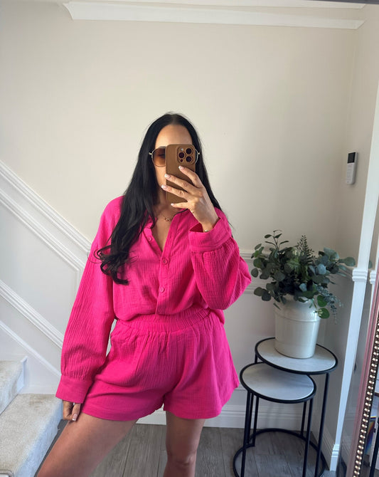 Amelia Pink Cotton Co-Ord